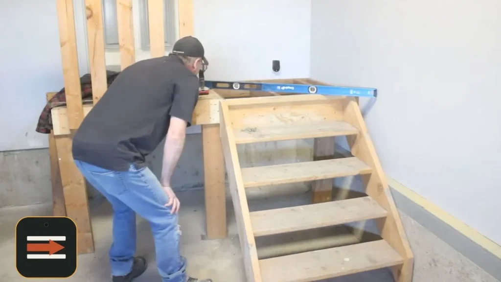 Measuring and Calculating Garage Stairs With Landing