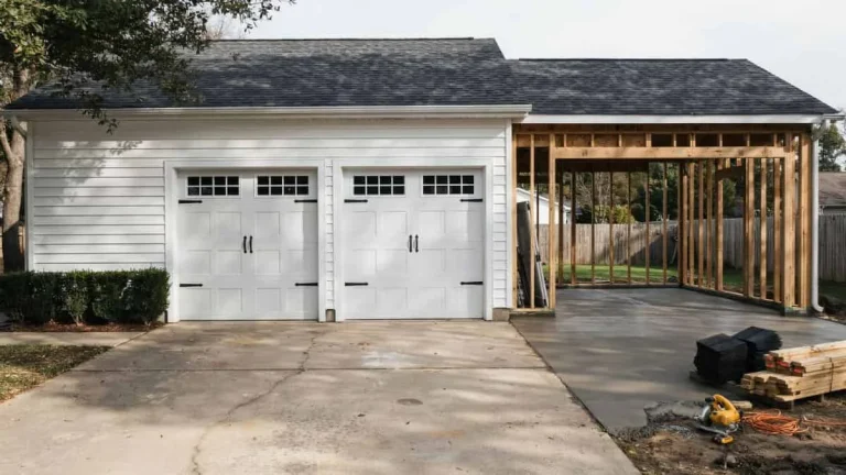 adding third bay to existing two car garage
