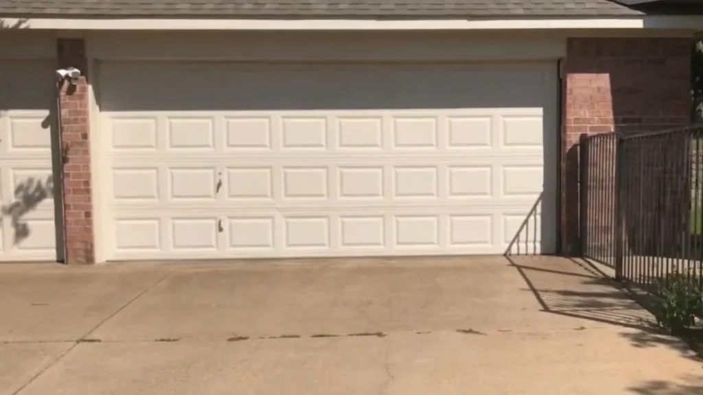 changed garage door frame