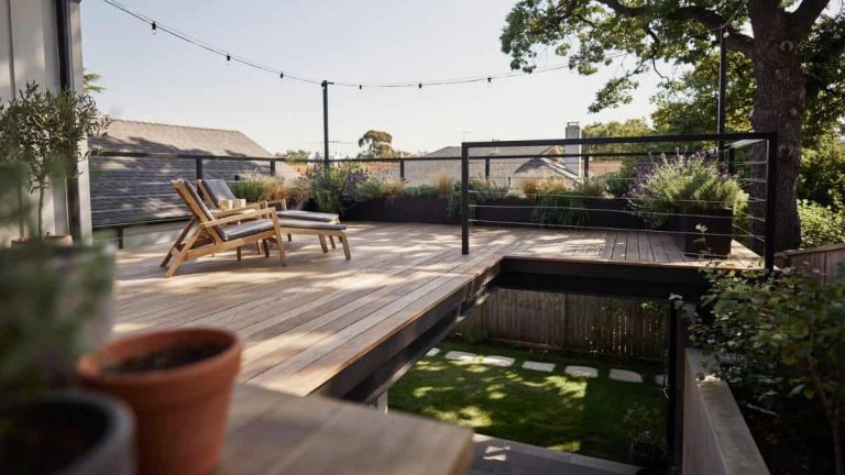 convert garage roof to deck