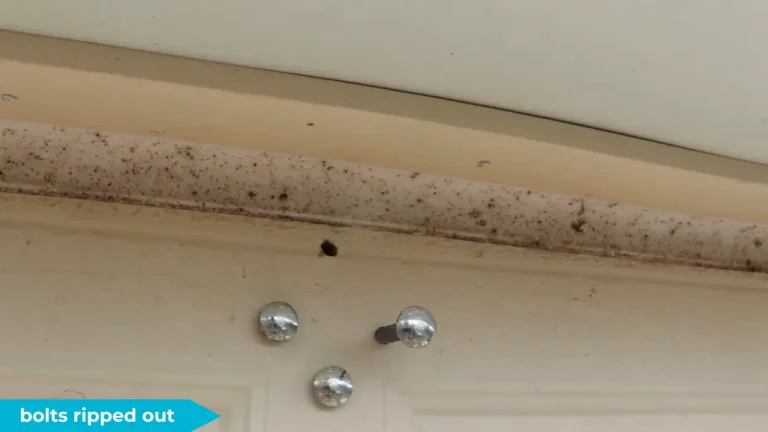 garage door bolts ripped out