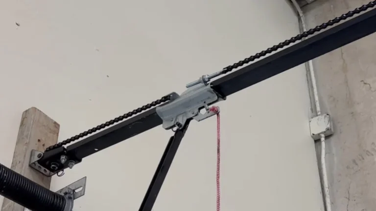 garage door trolley in wrong place