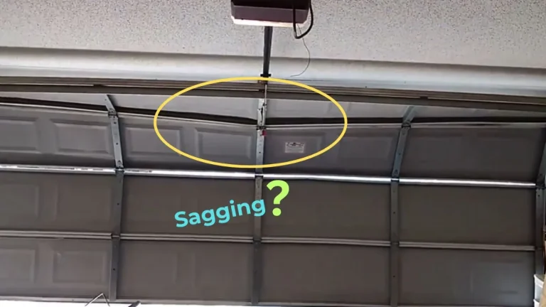 sagging garage door header