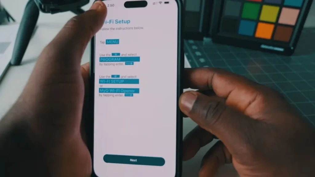 Change myQ WiFi Password Through the App