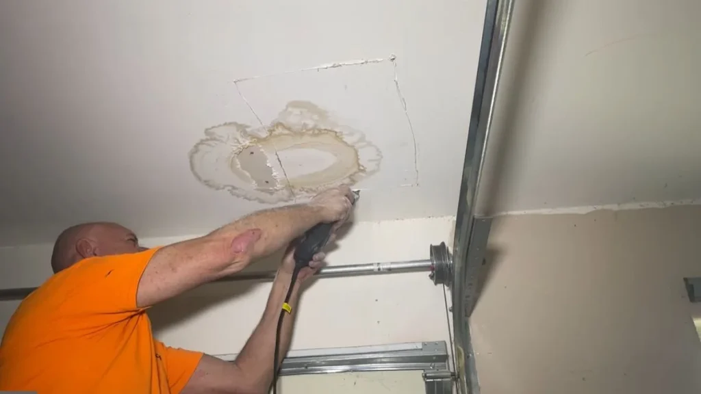Garage ceiling leak repair