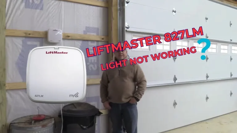 LiftMaster 827LM light not working
