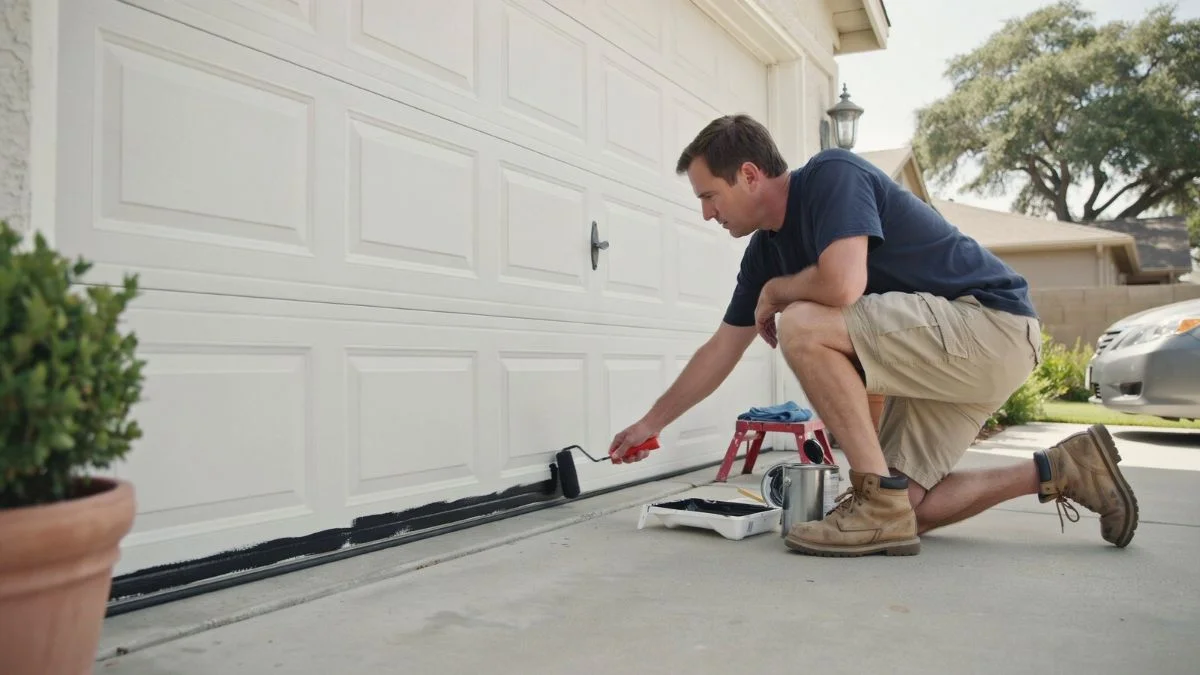 Painting Garage Door Weather Stripping