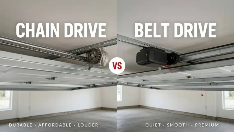 chain drive vs belt drive garage door opener