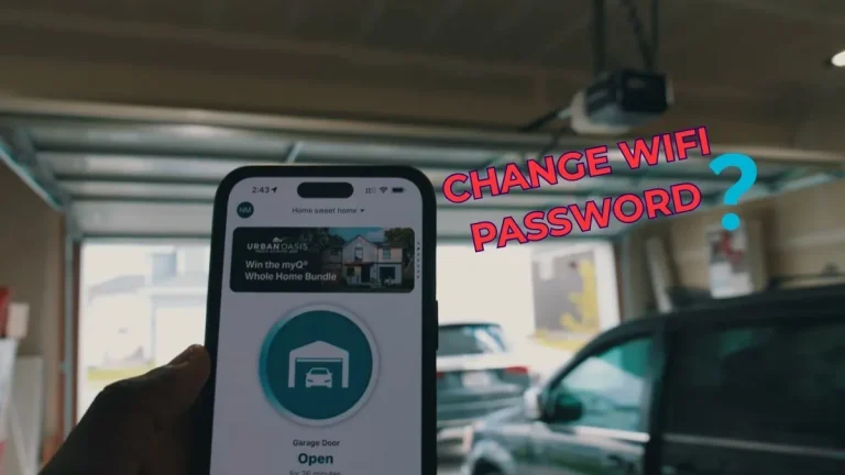change wifi password on myq garage door opener