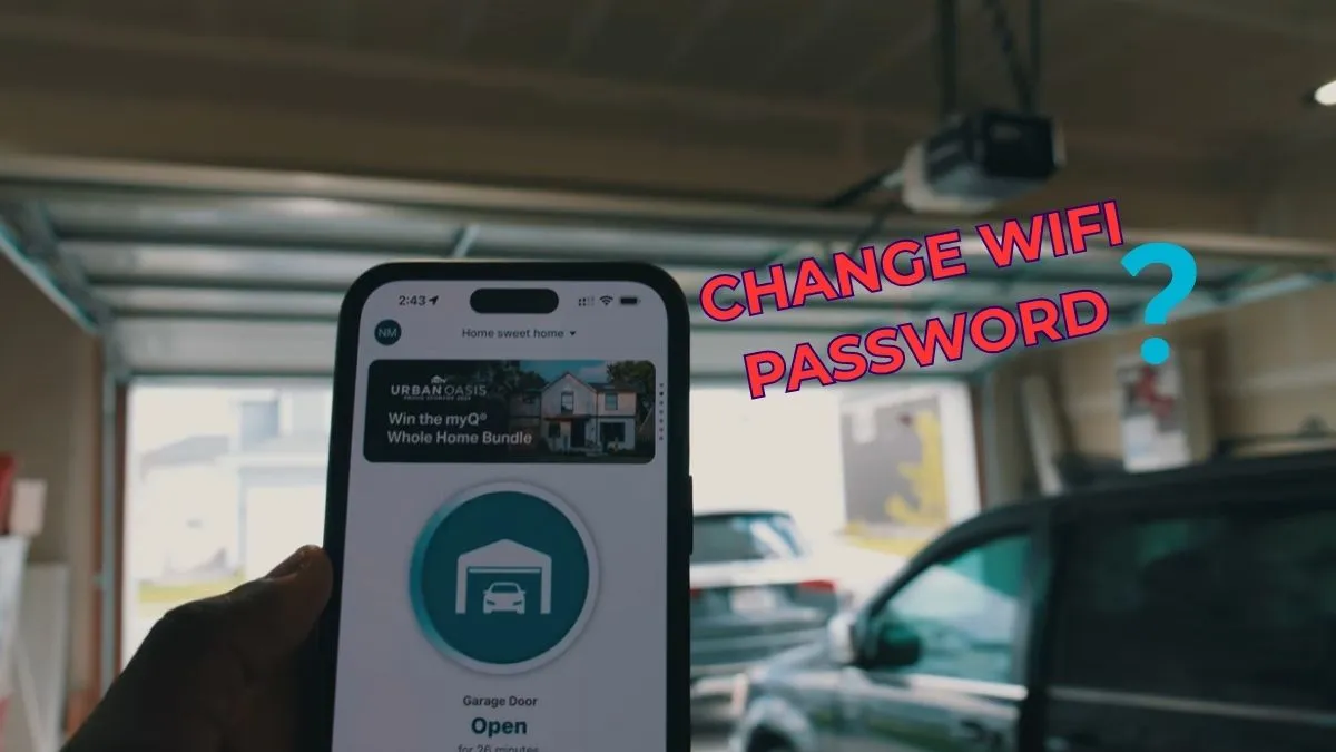 change wifi password on myq garage door opener