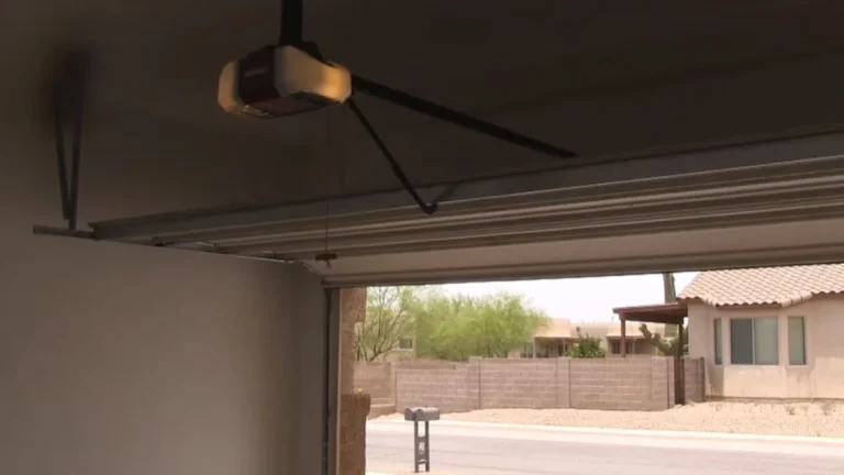garage door beeping and light flashing