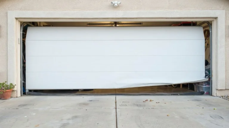 garage door binding when closing