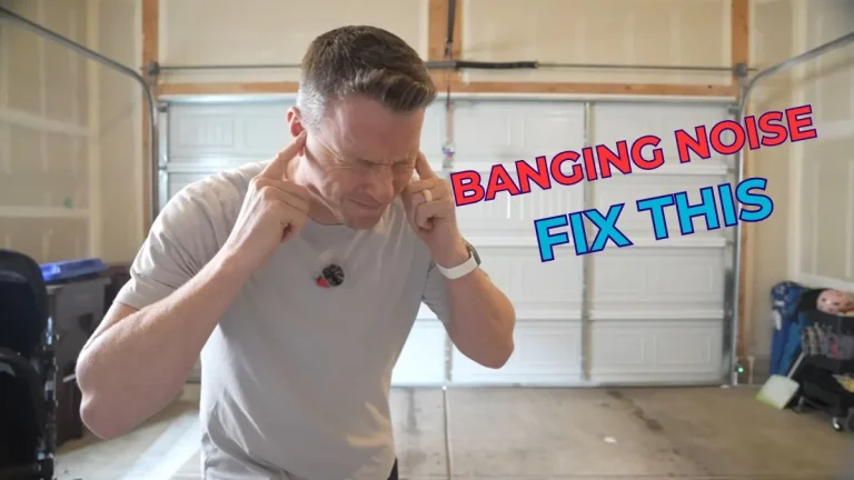 garage door makes banging noise when closing