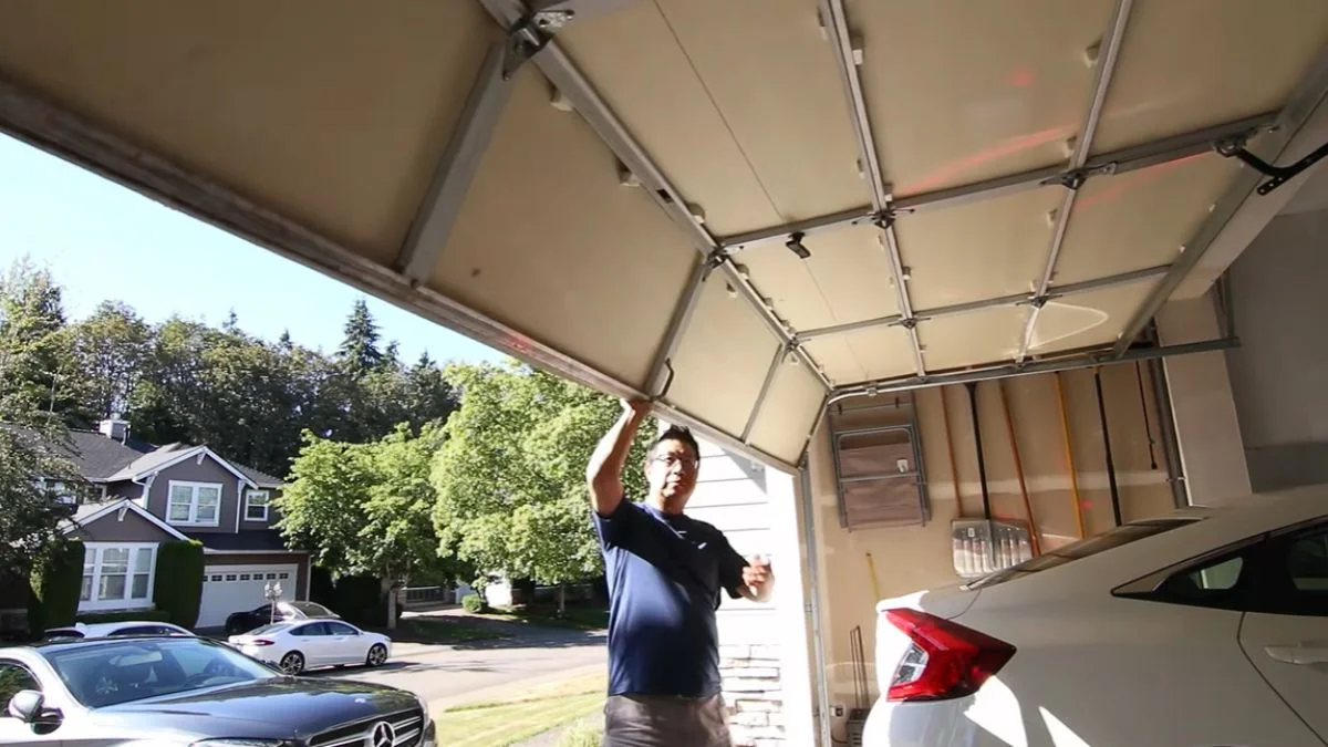 manually open garage door when power is out