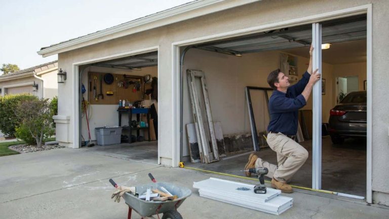 replacing garage door jamb with pvc